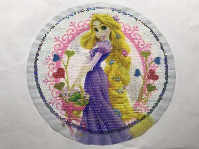 20公分银边园双面